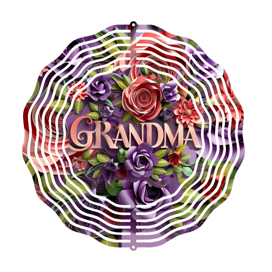Grandma Flower Wind Spinner