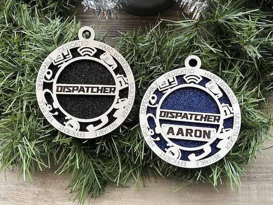 Dispatcher Ornament With Icons, Available Personalized