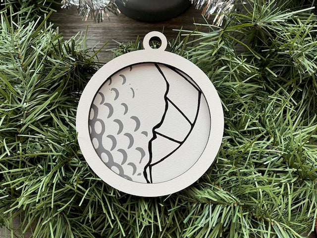 Multi Sport Ornament/ Golf Volleyball Ornament/ Blank or with Year