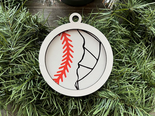 Multi Sport Ornament/ Baseball Volleyball Ornament/ Blank or with Year