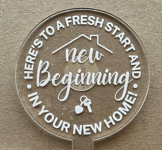 Fresh Start and New Beginning In Your New Home, New Home Plant Stake