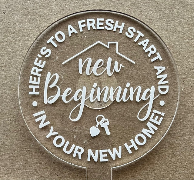 Fresh Start and New Beginning In Your New Home, New Home Plant Stake
