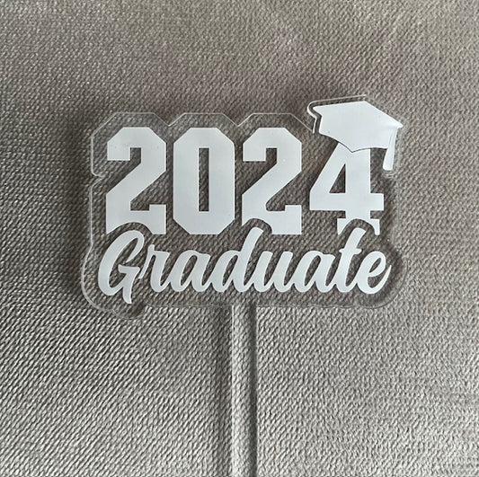 2024 Graduation, Acrylic Floral Pick
