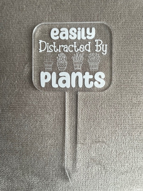 Easily distracted by plants, funny plant stake