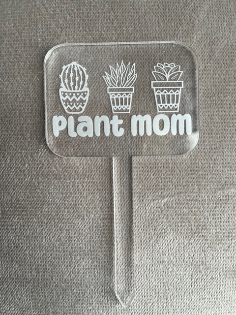 Plant mom, funny plant stake