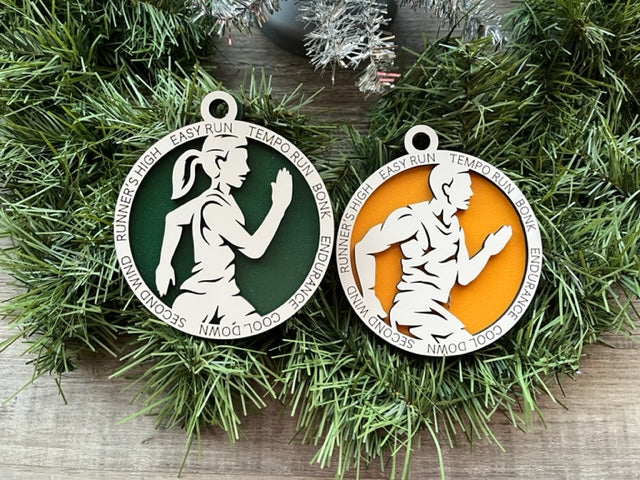 Runner Ornament No Icons- Male or Female- Available Personalized