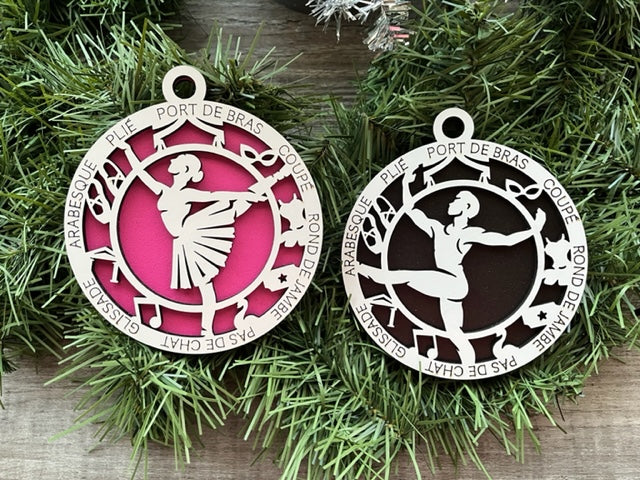 Ballet Ornament With Icons- Male or Female- Available Personalized