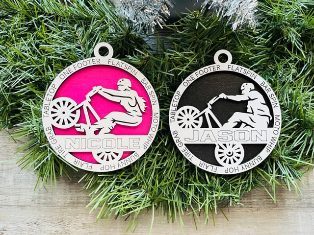 BMX Ornament No Icons- Male or Female- Available Personalized