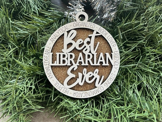 Best Librarian Ever Ornament