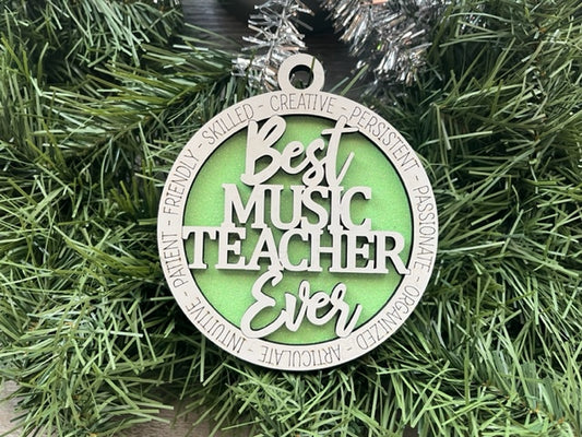Best Music Teacher Ever Ornament