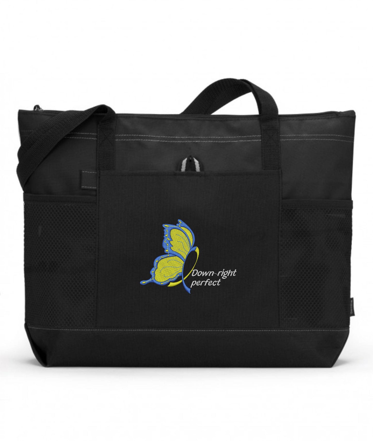 Down Syndrome Embroidered Tote Bag