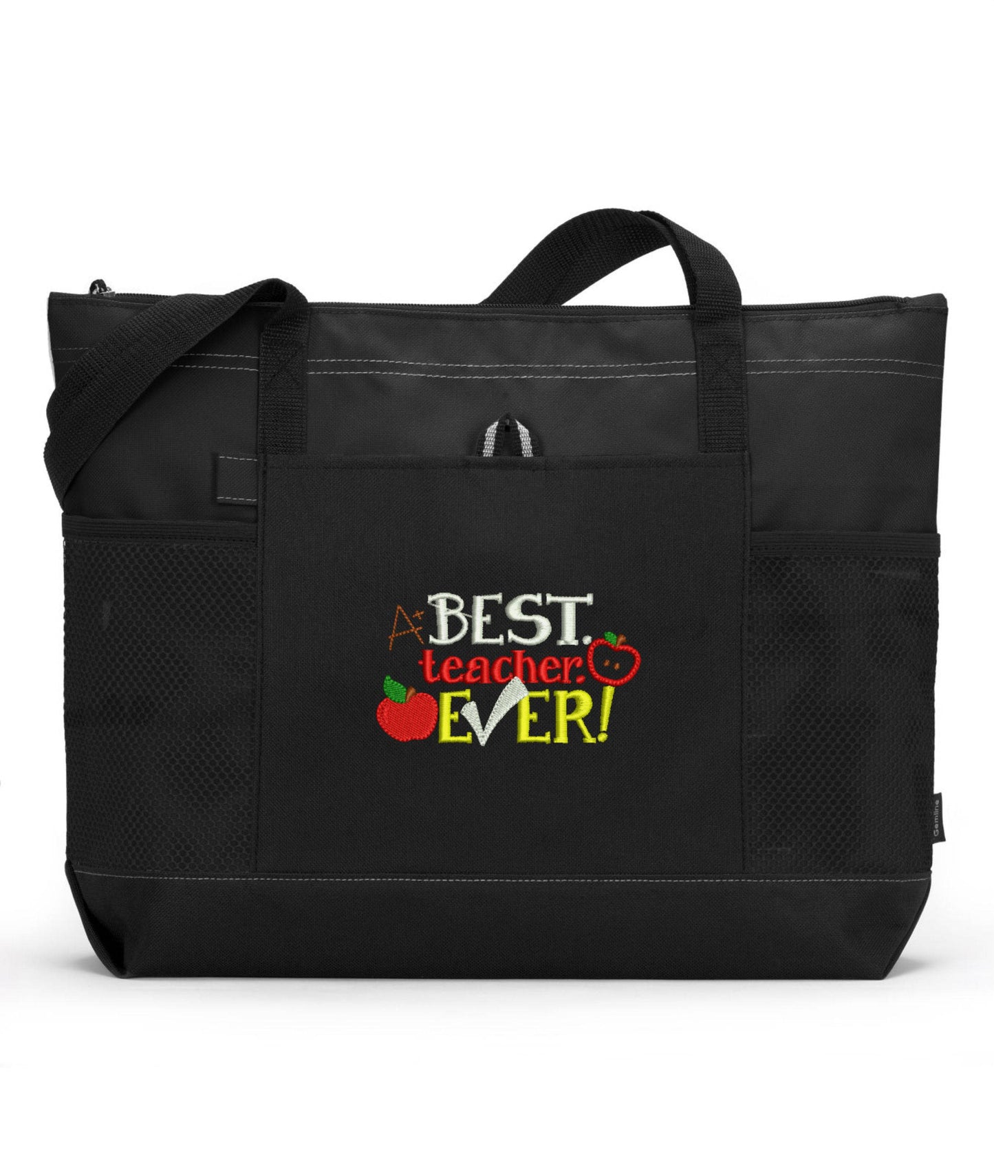 Best Teacher Ever Embroidered Teacher Tote Bag