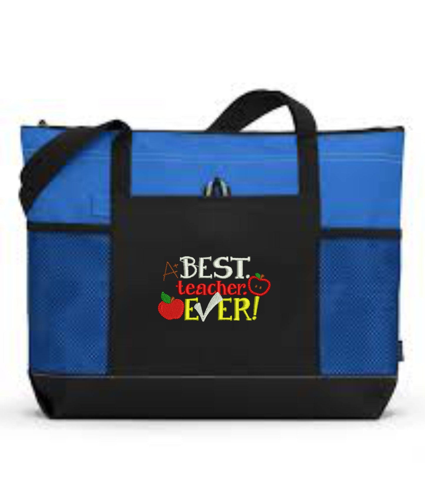 Best Teacher Ever Embroidered Teacher Tote Bag