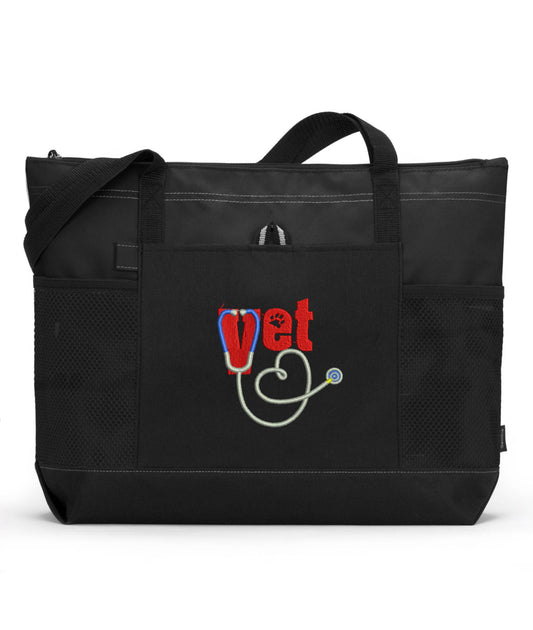 Embroidered Vet Tote Bag