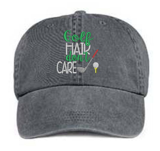 Golf Hair Don't Care Embroidered Hat