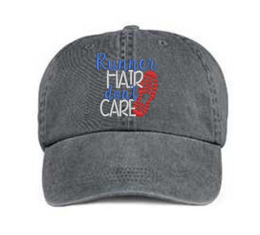 Embroidered Runner Hair Don't Care Hat