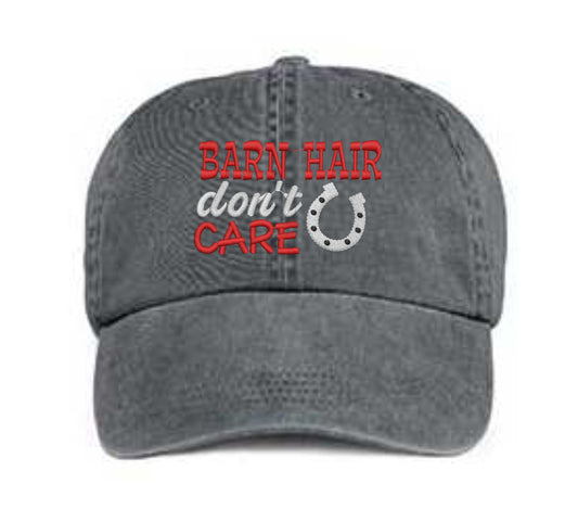 Barn Hair Don't Care Hat With Horseshoe Embroidered Hat