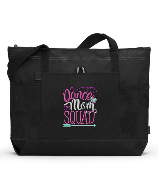 Dance Mom Squad Embroidered Dance Mom Tote Bag
