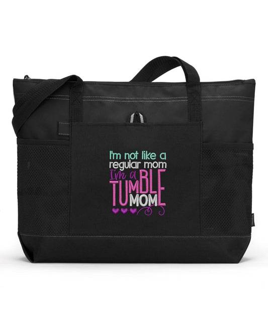 I'm Not Like A Regular Mom I Am A Tumble Mom Embroidered Gymnastics Mom Tote Bag