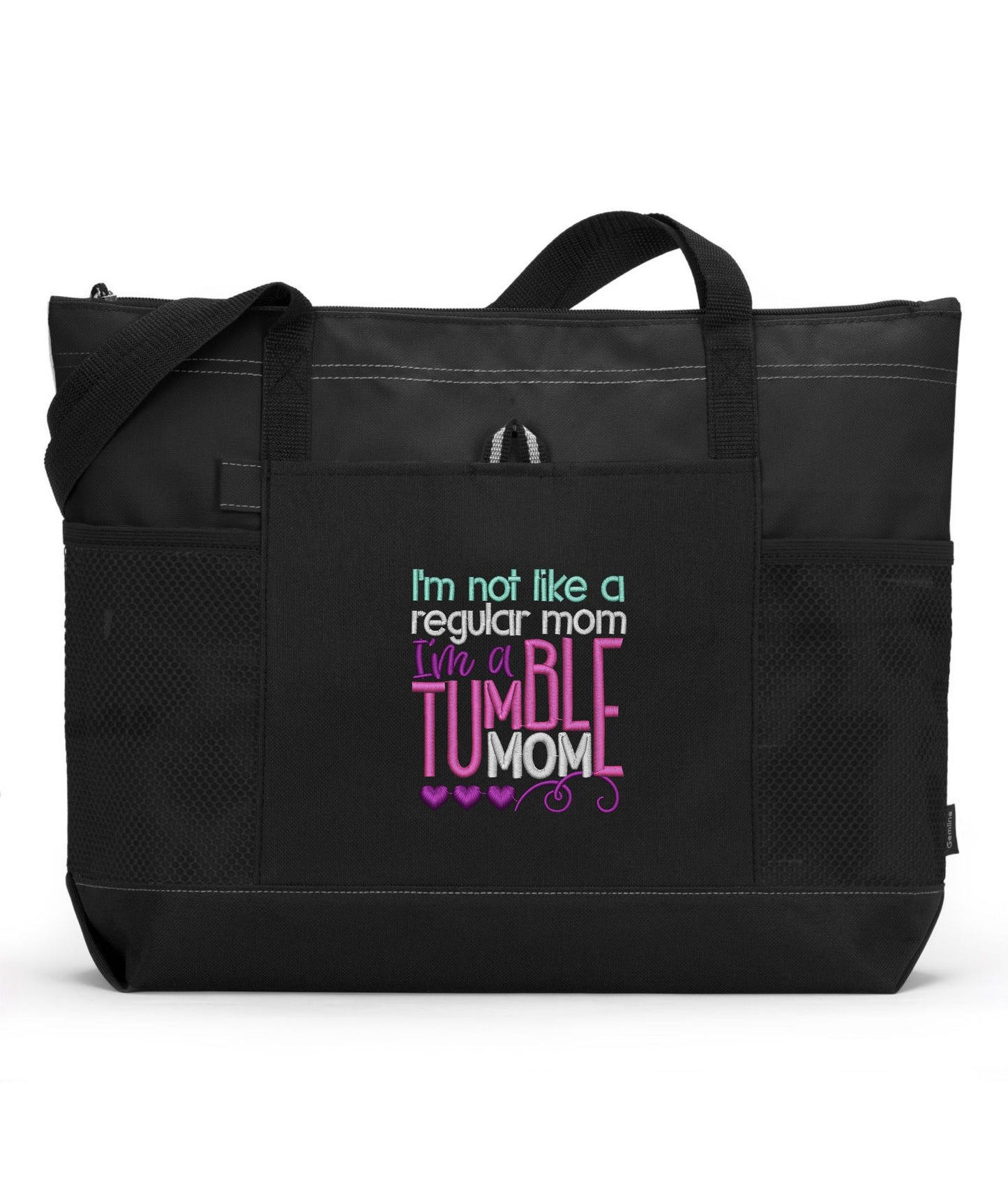 I'm Not Like A Regular Mom I Am A Tumble Mom Embroidered Gymnastics Mom Tote Bag