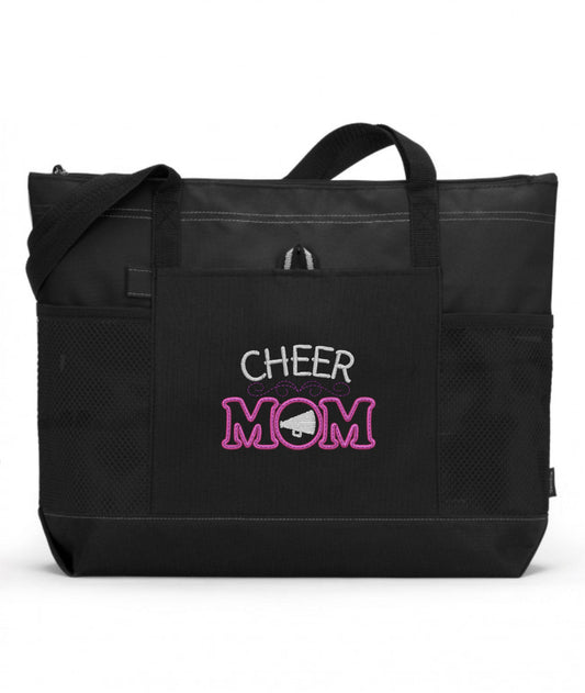 Cheer Mom Embroidered Tote Bag