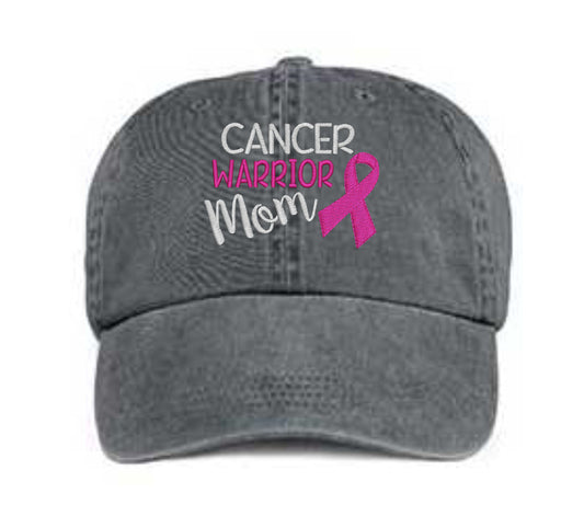 Cancer Warrior Mom Embroidered Hat
