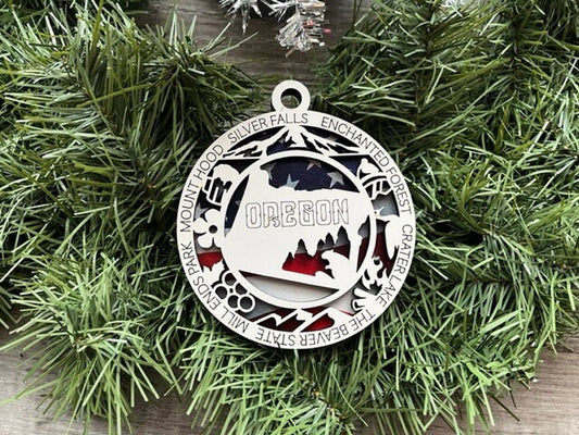 Oregon Ornament/ Oregon State Ornament/ Unique State Ornament/ State Pride Ornament/ Christmas Ornament/ Oregon Pride