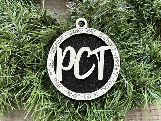 PCT Ornament/ PCT Gift/ Christmas Ornament/ Christmas Gift/ Occupational Ornament/ Career Gift/ Glitter Ornament