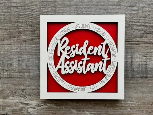 Resident Assistant Sign/ Resident Assistant Plaque/ Resident Assistant Gift/ Occupational Gift/ RA Gift/ Career Gift/ Gift for RA