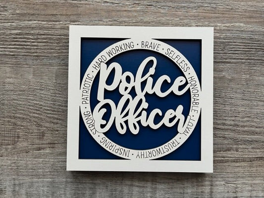 Police Officer Sign/ Police Officer Plaque/ Police Officer Gift/ Occupational Gift/ Gift for Policeman/ Policeman Gift/ Career Gift