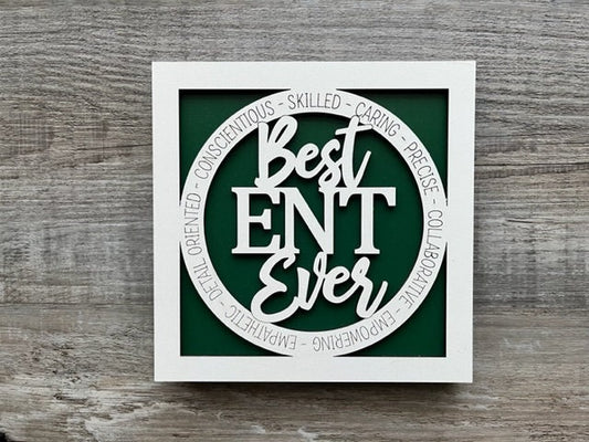 Best ENT Ever Sign/ Best ENT Ever Plaque/ ENT Gift/ Occupational Gift/ Gift for Ent/ Ear Nose Throat Gift/ Career Gift