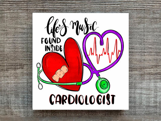 Cardiologist Plaque/ Cardiologist Sign/ Cardiologist Gift/ Gift for Cardiologist/ Occupational Gift/ Career Gift