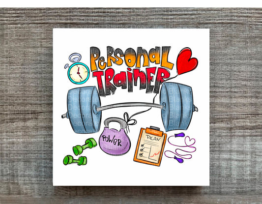 Personal Trainer Plaque/ Personal Trainer Sign/ Personal Trainer Gift/ Occupational Gift/ Gift for Desk/ Gift for Personal Trainer