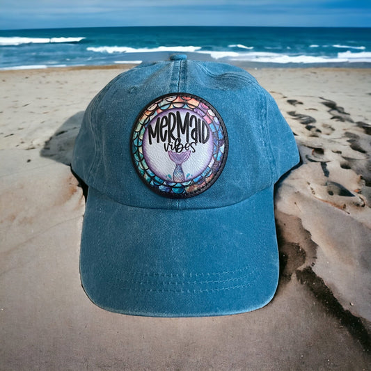 Mermaid Vibes Hat/ Sarcastic Hat/ Funny Patch/ Colored Patch/ Mermaid Hat