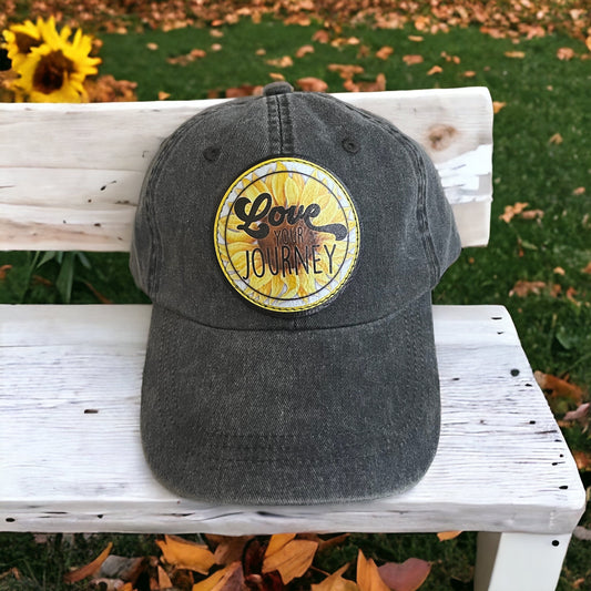 Love Your Journey Hat/ Sunflower Hat/ Funny Patch/ Colored Patch/ Journey Hat