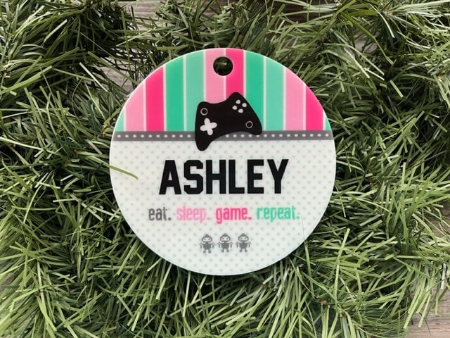 Personalized Gamer Ornament/ Custom Gamer Ornament/ Gamer Gift/ Gaming Ornament/ Christmas Ornaments/ Game Ornaments with Names