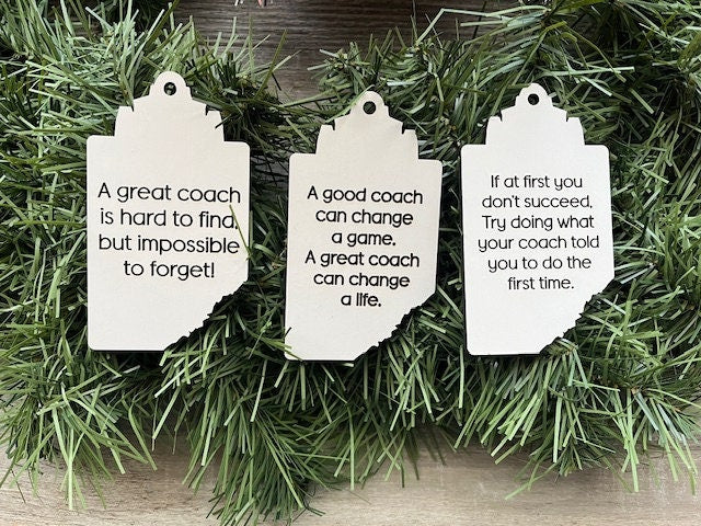 Soccer Coach Ornament/ Clipboard Coach Ornament/ Personalized Coach Ornament/ Sports Coach/ Sports Ornaments/ Coach Gift/ Saying Options