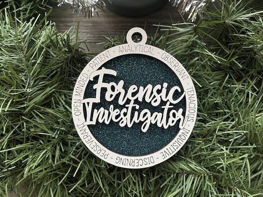 Forensic Investigator Ornament/ Forensic Investigator Gift/ Christmas Ornament/ Christmas Gift/ Occupational Ornament/ Career Gift