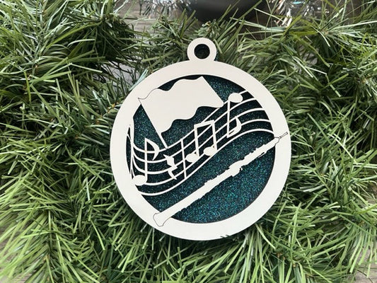 Band Ornament/ Oboe Ornament/ Christmas Ornaments/ Band Ornaments/ Band Gift/ Glitter or Standard Backer/ Available Personalized
