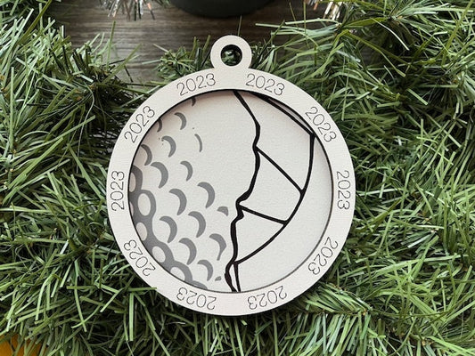 Multi Sport Ornament/ Golf Volleyball Ornament/ Multiple Sports Ornament/ Split Sport Ornaments/ Sports Gift/Blank or with 2023