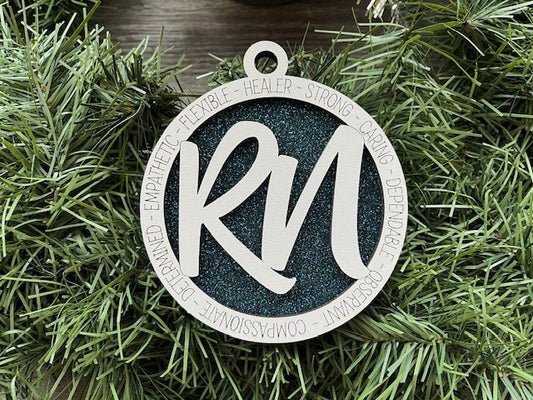 RN Ornament/ RN Gift/ Nurse Gift/ Christmas Ornament/ Christmas Gift/ Occupational Ornament/ Career Gift/ Registered Nurse Ornament
