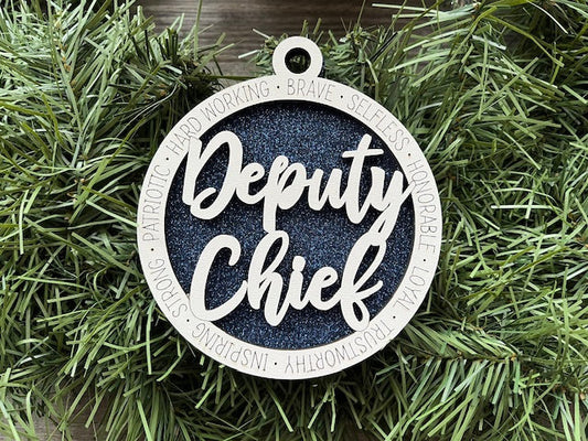 Deputy Chief Ornament/ Deputy Chief Gift/ Christmas Ornament/ Christmas Gift/ Occupational Ornament/ Career Gift