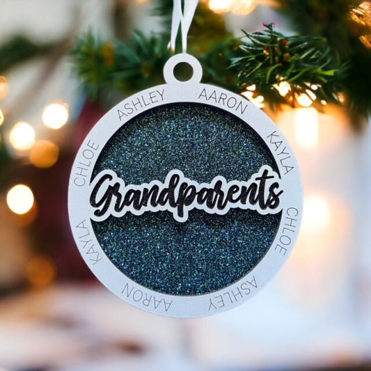Personalized Grandparents Ornament/ Grandparents Ornament/ Grandparents Gift/ Add Up To 20 Names To Ornament/ Gift for Grandparents