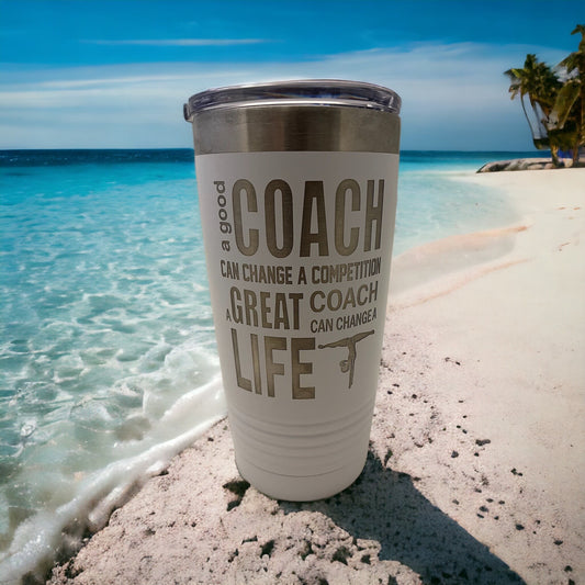 Gymnastics Coach Tumbler/ A Good Coach Can Change A Competition/ Gymnastics Coach/ Engraved Both Sides/ Available Personalized/ Gift/ 20 oz