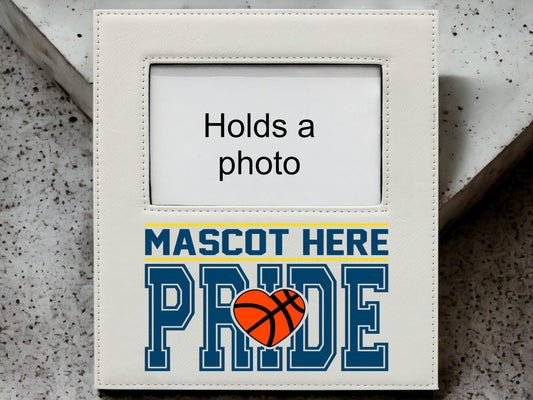 Basketball Frame/ Pride Frame/ Sports Frame/ Spirit Frame/ School Mascot Frame/ Leatherette Frame/ Senior Gift/ Team Gift/ Coach Gift