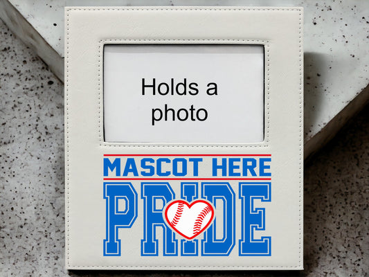 Baseball Frame/ Pride Frame/ Sports Frame/ Spirit Frame/ School Mascot Frame/ Leatherette Frame/ Senior Gift/ Team Gift/ Coach Gift