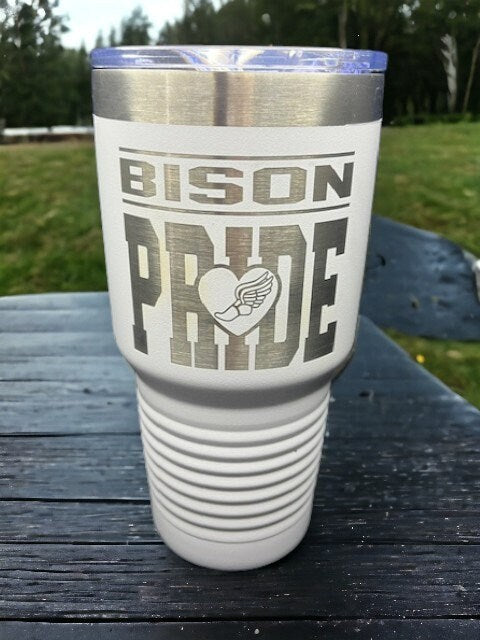 Track Tumbler/ Cross Country/ Personalized Mascot Tumbler/ Pride Tumbler/ Engraved Sport Tumbler/ Spirit Tumbler/ Sport Gift/ 30 oz