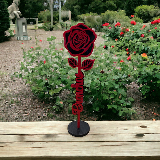 Acrylic Rose/ Mascot Rose/ Bronchos Rose/ School Mascot Rose/ Graduation Rose/ Senior Rose/ Senior Gift/ Two Tone Rose/ Rose Gift/Fundraiser