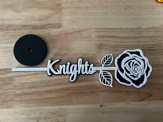 Acrylic Rose/ Mascot Rose/ Knights Rose/ School Mascot Rose/ Graduation Rose/ Senior Rose/ Senior Gift/ Two Tone Rose/ Rose Gift/ Fundraiser