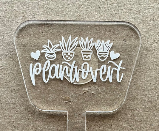 Plantrovert, funny plant stake